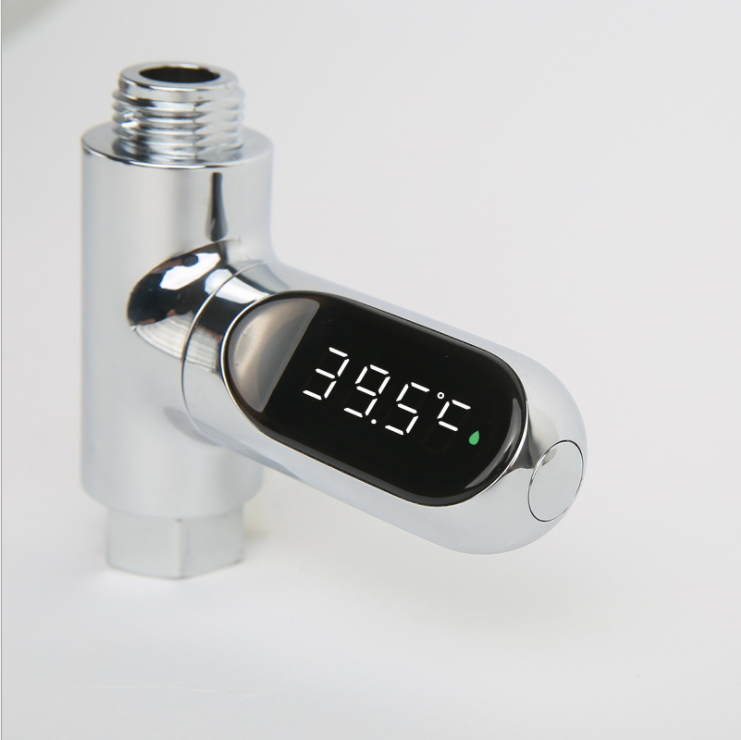 Zhinuan  v2 ledet digitalt display vandbruser termometer ledet celsius fahrenheit tid display flow strømgenererende