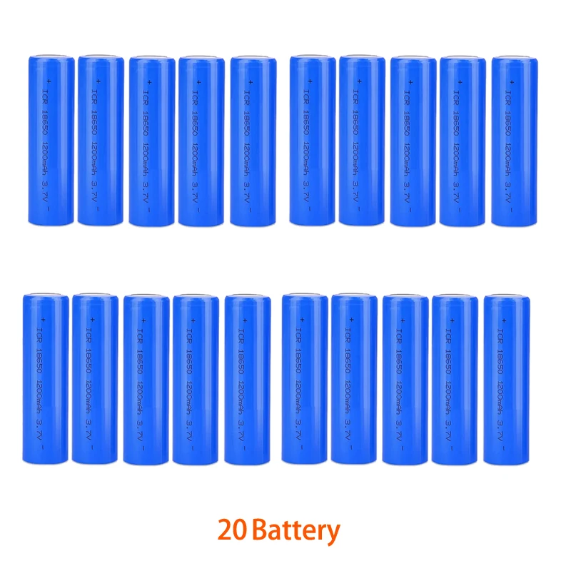 3,7 V 18650 1200 mAh Li-Ionen-Akku für Laternen, Taschenlampen, Türklingeln, Ventilatoren, Rasierer, Solar--Straßenlaterne,: Gold