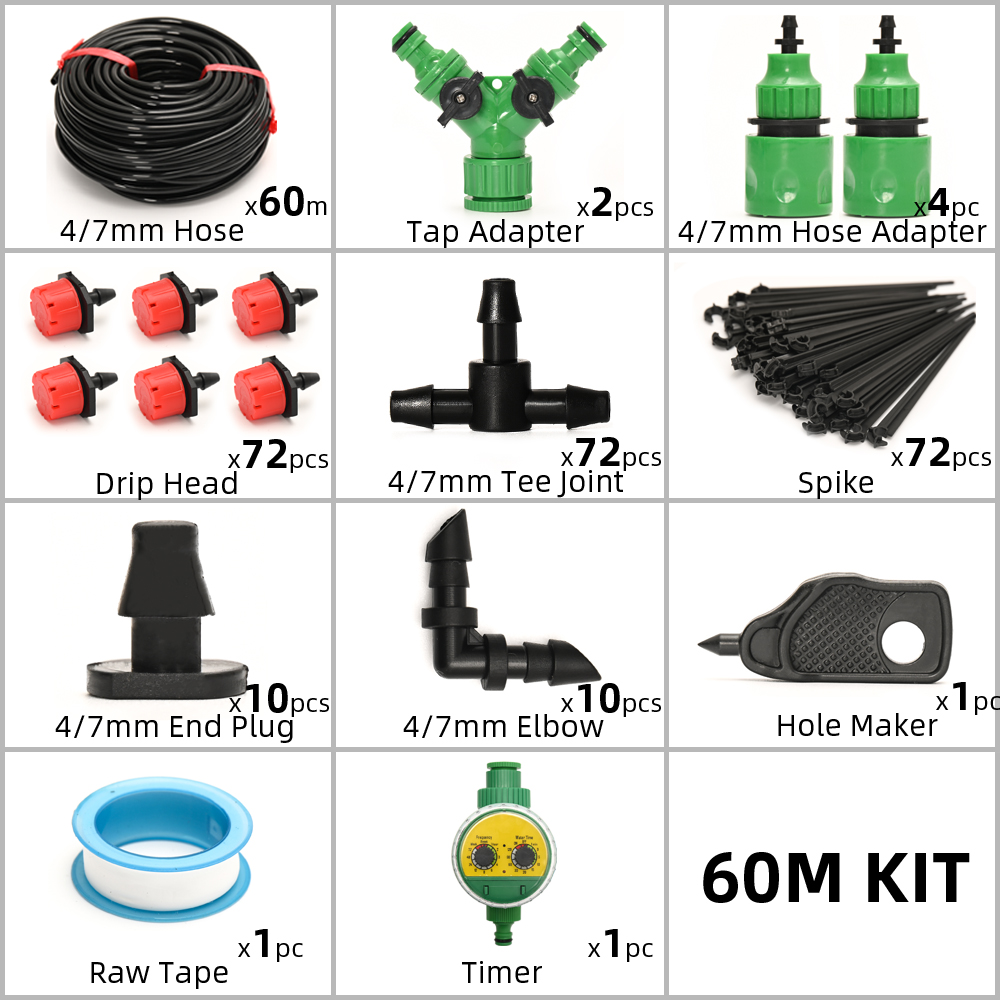 5M-60M Watering System With Timer Micro Drippers For Irrigation Drip Irrigation System Watering Set Water Plant System Automatic