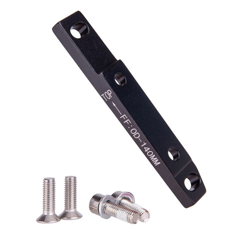 Highway bike hydraulic disc brake conversion bracket 140 160mm rotor direct mount FLAT MOUNT flat mount: black FF140