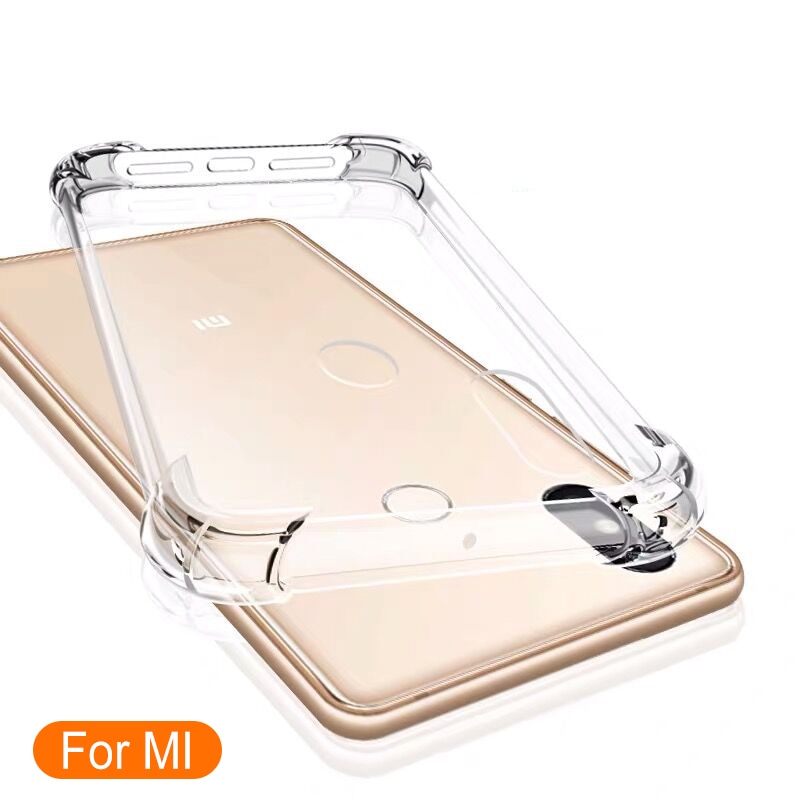 Luxury Silicone Soft Case Para Xiaomi Mi A1 A2 A3 Transparente Clear Case Para Mi 9 9T 8 Se lite Caso À Prova de Choque Para Max 2 6 3 Pro