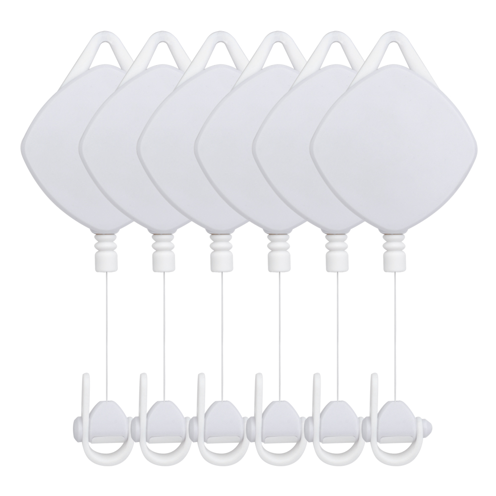 Cable Management Ceiling Pulley System for Oculus Rift S Rift PS VR Accessories Retractable Practical Headset Parts: 6 PCS -White