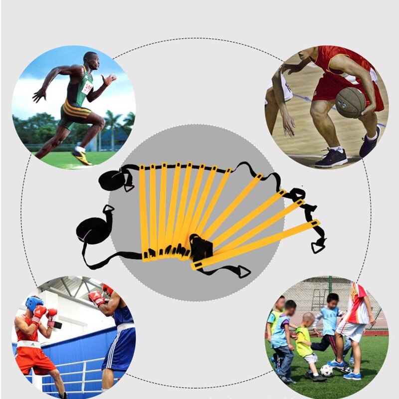 Fotarbete fitness set fotboll fotboll snabbhet smidighet träning stege markör skiva motstånd fallskärm rep hoppa utrustning kit
