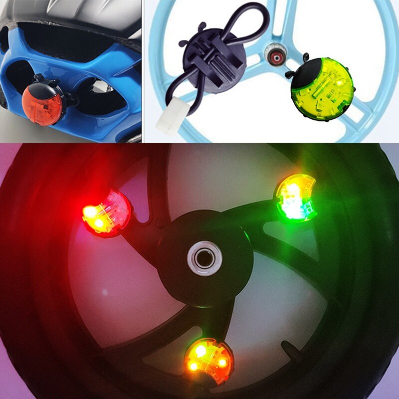 Riciclaggio della bicicletta Raggi della Ruota Della Lampadina Pneumatico Sveglio ah CONDOTTO LA Lampada veloce Lucciola Effetto Del Pneumatico Della Luce Bicicletta Accessori per I Bambini I Bambini