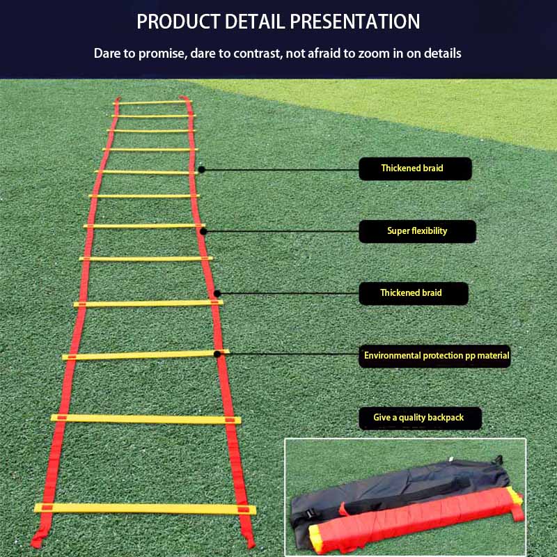 3/5/6/8/10 Scaletta di agilità di Formazione Passo Scaletta Velocità Cinghie Scala di Corda scheda di Calcio di gioco del Calcio di scala attrezzature per il fitness Campana
