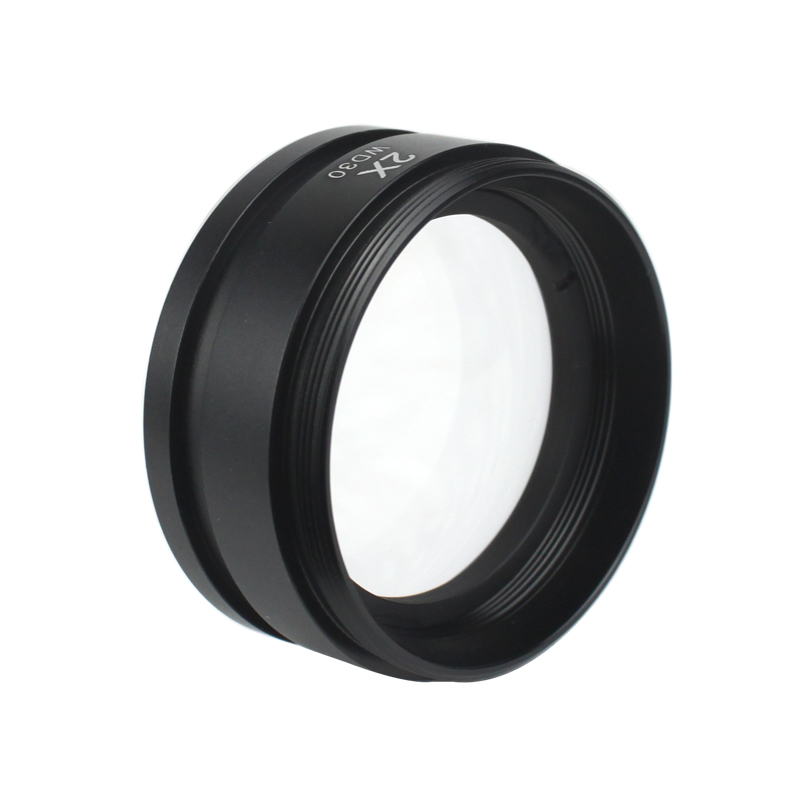 WD165 0.5X 0.7X 1.0X 2.0X Auxiliary Objects Lens Microscope Camera Lens For Trinocular Stereo Zoom Microscope Barlow Glass Lens