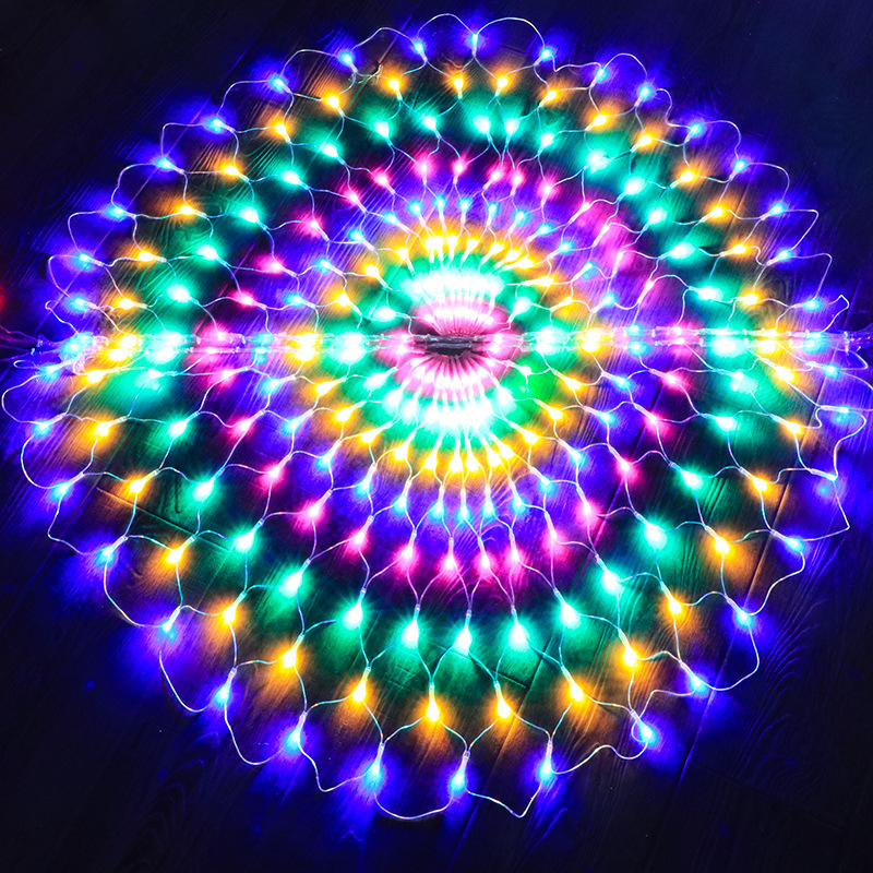 Tira de luces Led de malla con cola de pavo real para decoración de jardín, guirnalda de Hada para exteriores para boda, Navidad, Año , AC220V, 3M