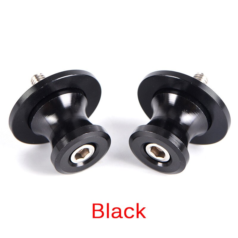 2pcs/lot Universal 6mm swing arm Spools Sliders motorcycle accessories parts Swingarm Spool Sliders: Black