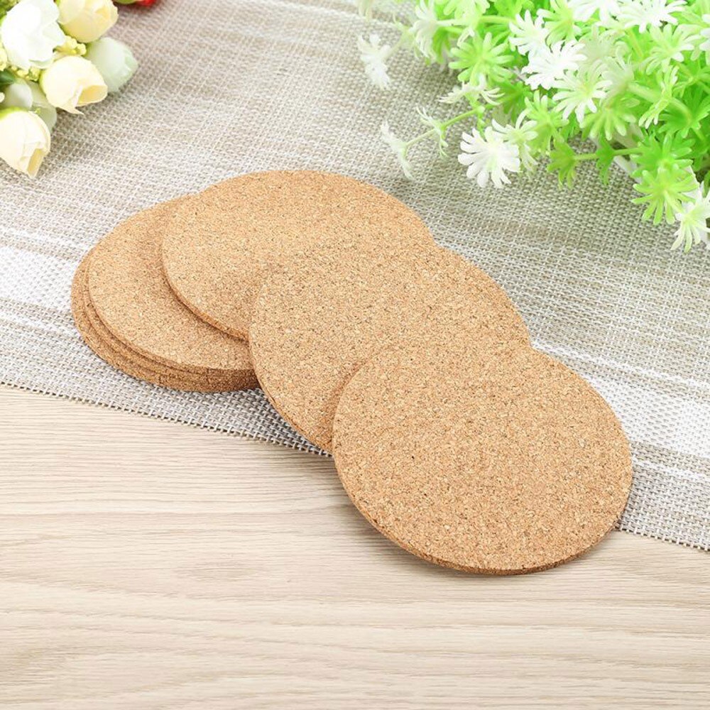 10 stk selvklæbende tykkelse kork coasters firkanter kork måtter kork bagside plader til coasters gør-det-selv-kork håndværksartikler