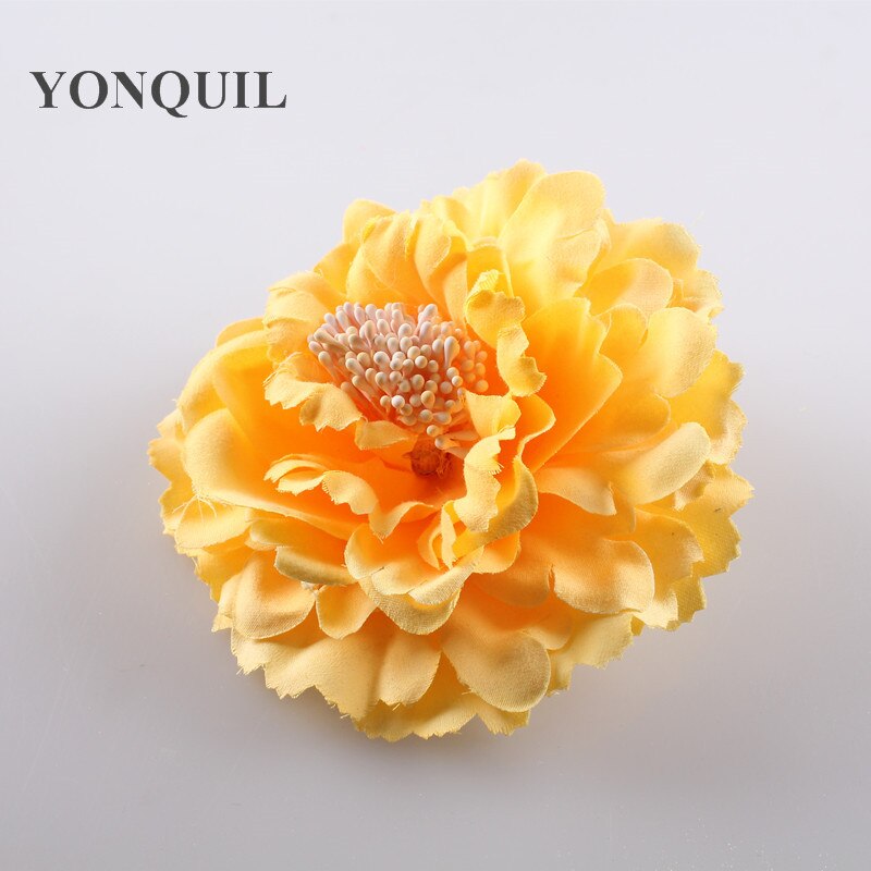 Vrouwen dames bloemen hoofdband bruid bruiloft haarband fascinators haaraccessoires fantasierijke veren hoofdtooi mesh huwelijk: Geel
