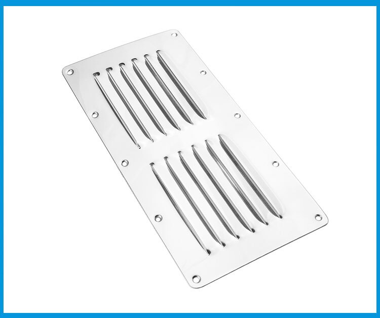 2PCS Marine Grade Stainless Steel 316 Boat Marine Square Air Vent Louver Vent Grille Ventilation Louvered Ventilator Grill Cover