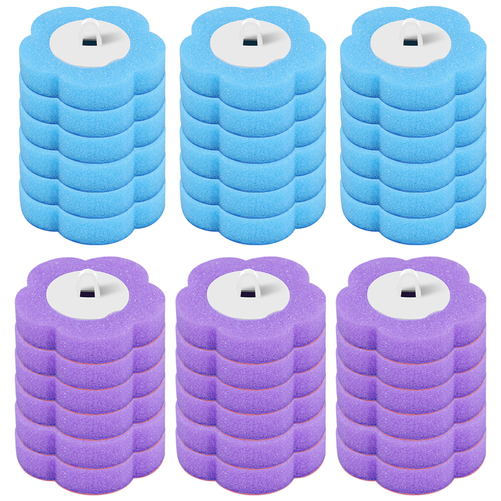 18/36 stk. toalettbørste engangs rengjøringssett for reservehoder toalettbørste med langt skaft toaletttilbehør verktøy