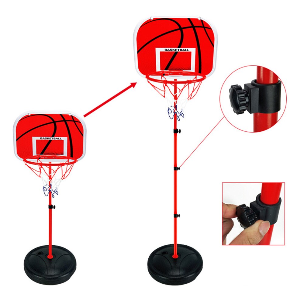 Kinderen Basketbal Set Rekken Stand Metal Training Shot Indoor Outdoor Sport Lifting Basketbal Frame-2.1M (Rood)