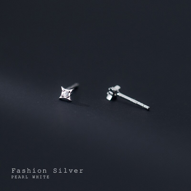 La monada kleine sternohrstecker , 925 sterlingsilber, 925 kleine silberohrringe für damen, mädchen mit piercings, studentinnen