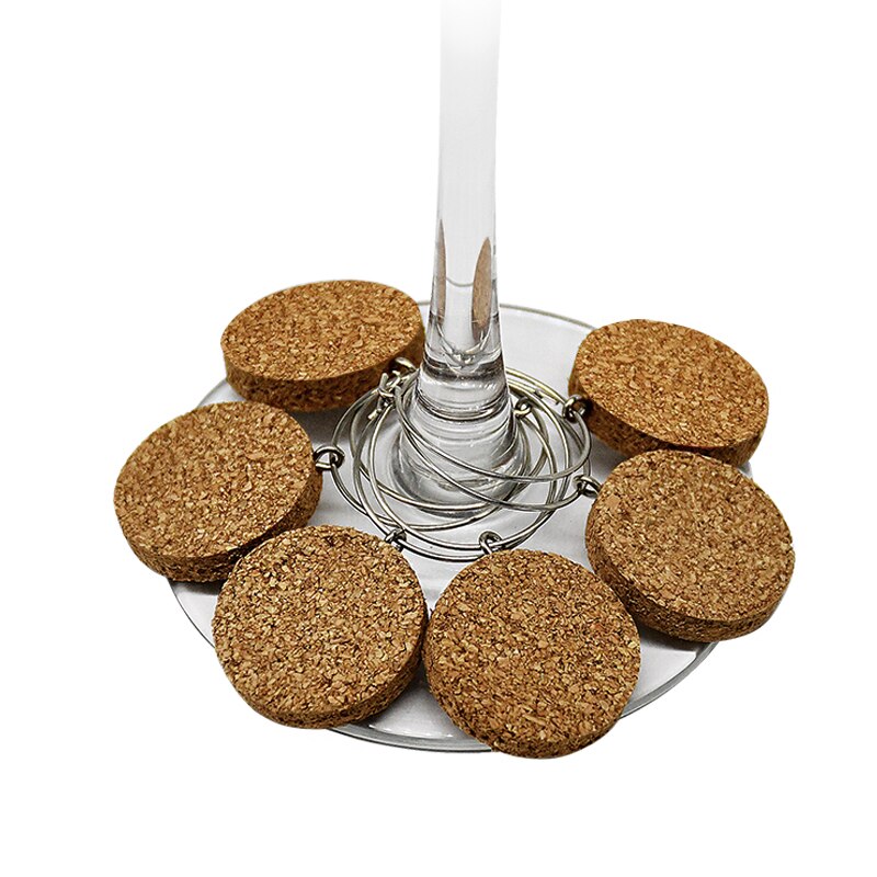 20 piezas en blanco de corcho para copa de vino, anillos de alambre, aros, marcador artesanal, escribir su nombre, señal de bebida, suministros de etiquetado de vino