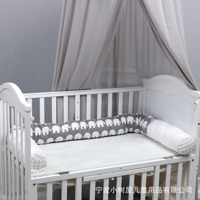 200cm Zylindrischen Kinderbett Schutz Kissen Zimmer Dekor Anti-kollision Baumwolle Baby Krippe Stoßstangen neue Karikatur puppe