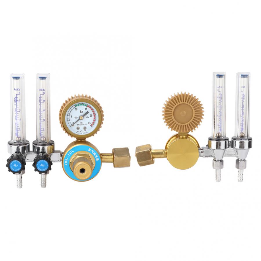 Zinc alloy Pneumatic Tools 0.25MPa Argon Gas Pressure Reducer Regulator Double Gauge Meter Welding Accessory Gas Regulator
