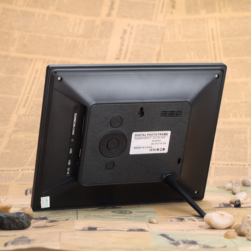 Andoer 8 ''ultra-mince HD TFT-LCD cadre Photo numérique réveil MP3 MP4 lecteur de film avec bureau à distance cadre Photo numérique