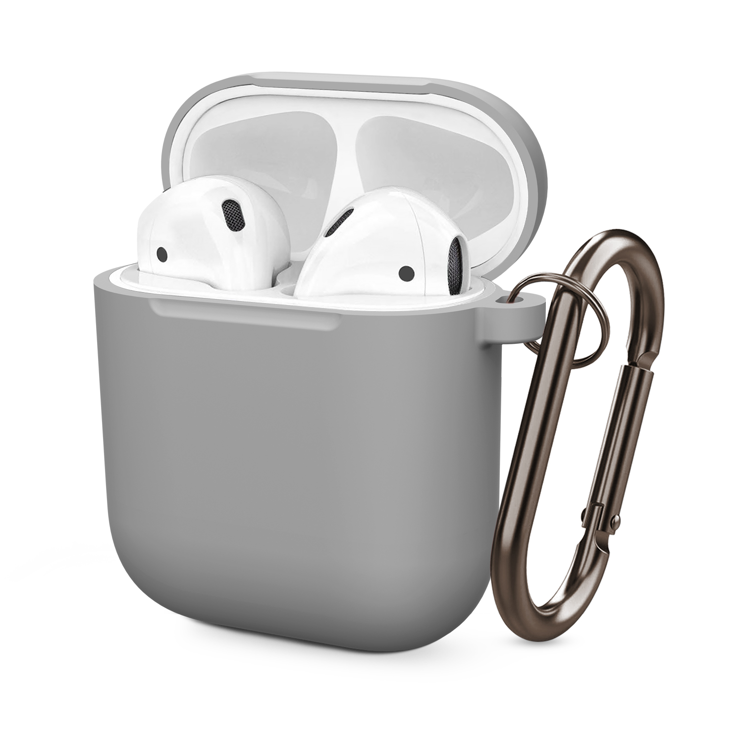Siliconen hoes met haakafdekking voor Apple Airpods 1e 2e generatie 1 2 Beschermende schokbestendige draadloze koptelefoonhoes Oplaaddoos Zakken: royal blue