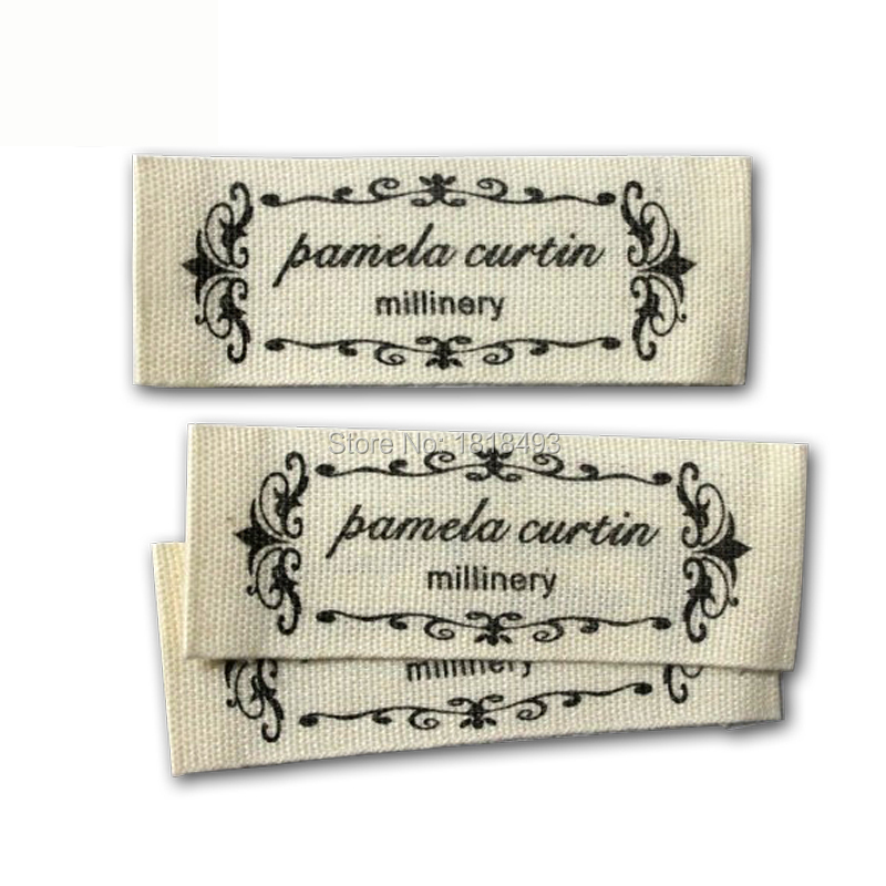 custom kleding katoen etiketten afdrukken/kledingstuk gedrukt tags/belangrijkste label/katoen kraag labels merknaam handelsmerk