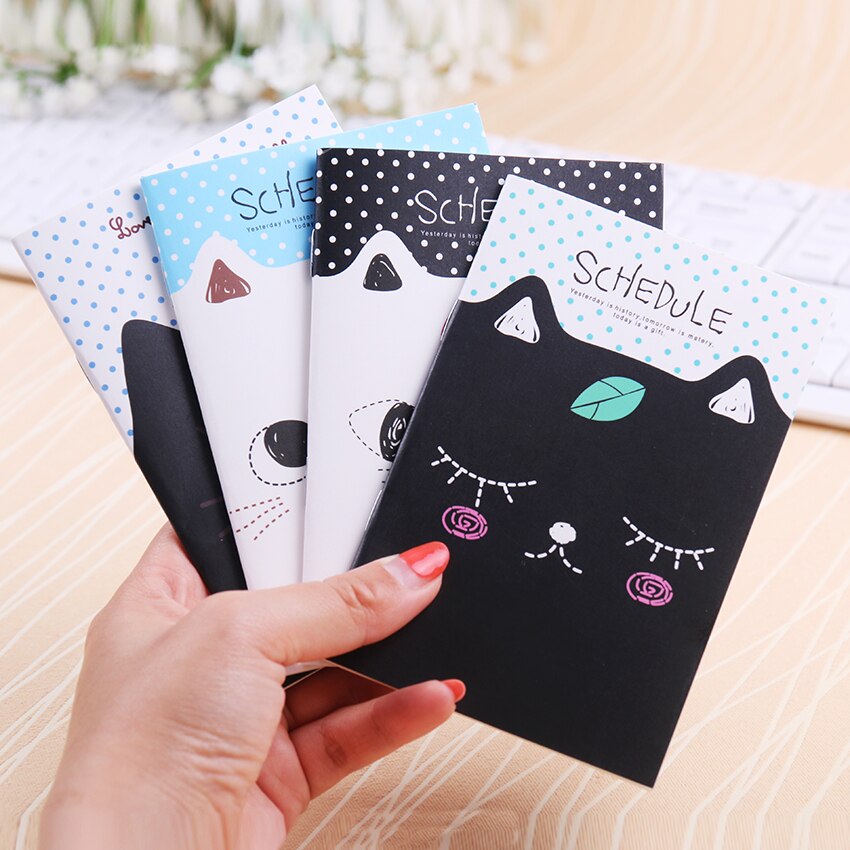 Cute Mini Cat Style Filofax Notebook Students Diary Notepad Office School Stationery