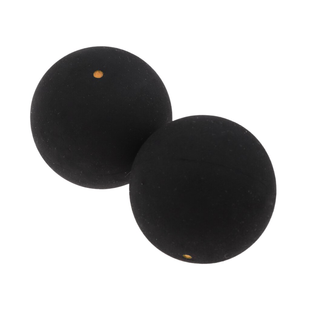 Pack of 2 Single Yellow Dot Squash Balls Tennis Trainning Exercise Gea