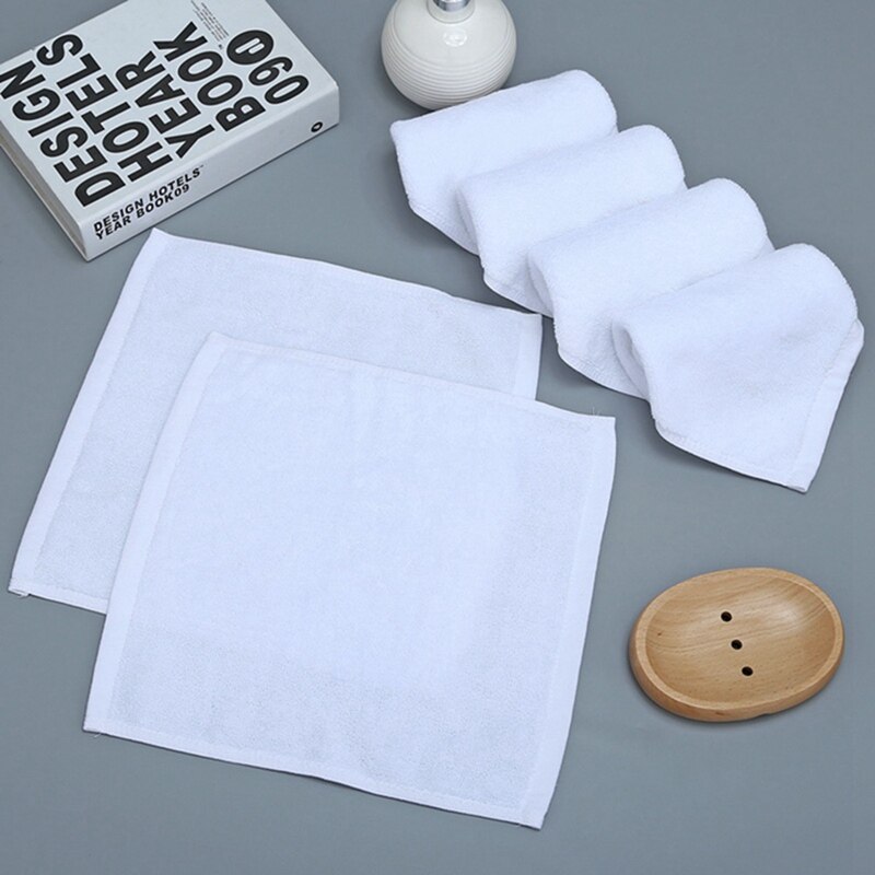 Katoenen Witte Kleine Handdoek Ultra-Fijne Hoge Absorptie Super Zachte Handdoek Handdoek Desinfectie Gezicht Handdoek Hotel Vierkante handdoek