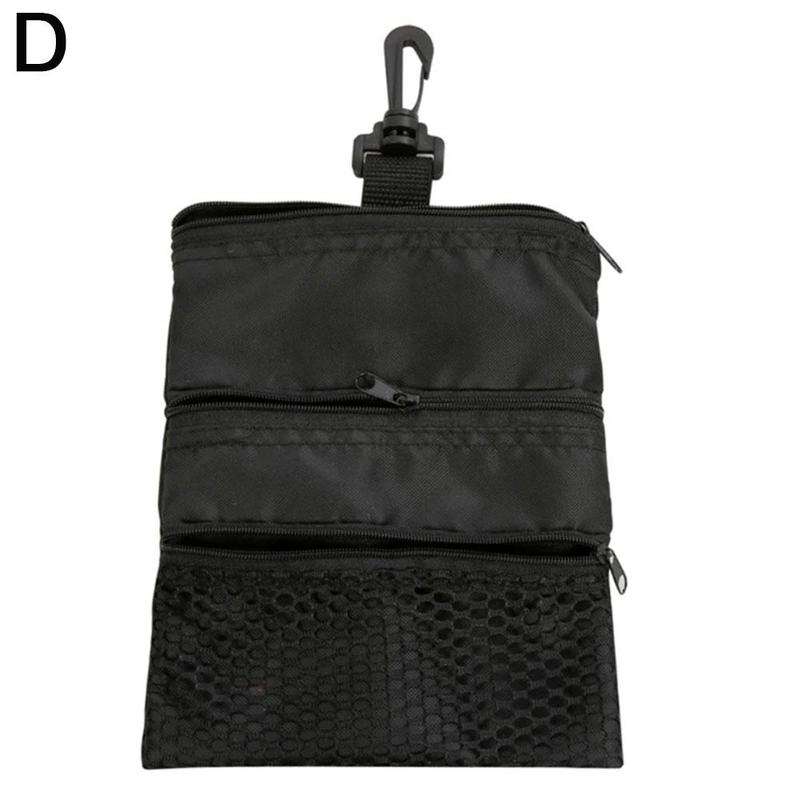 Black/Red/ Blue Portable Golf Ball Bags Holder Zipper Mesh Pouch Storage For Outdoor Training Golf Accessories Supply: D