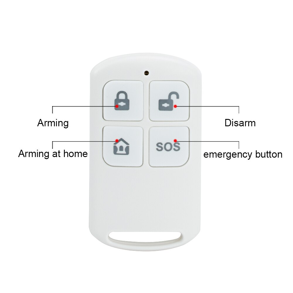 Awaywar Wireless Remote Control High-Performance Portable 4 Buttons Keychain For WIFI GSM Home Security Alarm System 433MHz