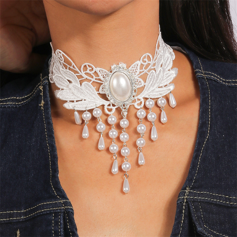 Nueva Shell estrella de mar gargantilla collares multicapa perla collares llamativos para mujer playa: De arma