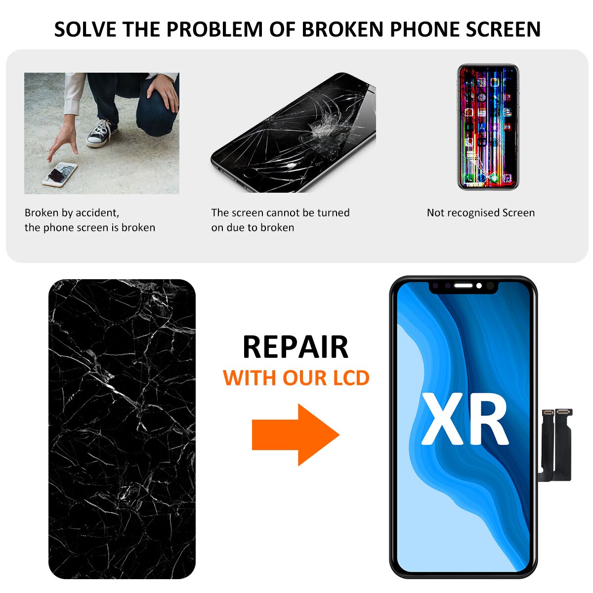Ekran klasy zamiennik dla iPhone XR wyświetlacz oryginalny Ecran Pantalla Tela idealny 3D dotykowy Digitizer montaż z gratisy