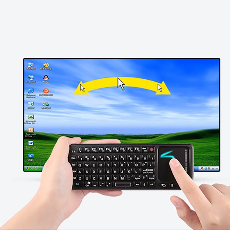 2.4g trådløst tastatur air fly mouse originalt mini håndholdt touchpad -tastatur for smart tv for samsung lg android tv pc laptop