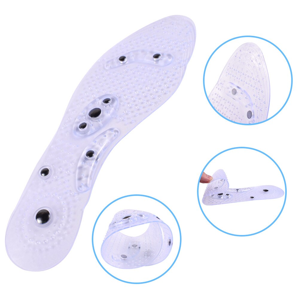 1 pair Magnetic Therapy Slimming Insoles Foot Patch Cushion Shoe Insole Gel Pad Acupressure Slimming Insoles Foot Care Insert