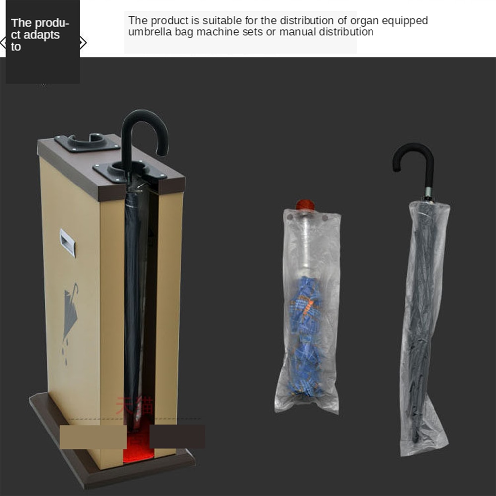 B-LIFE Wet Umbrella Bags 100 Pack Universal Fit Quantity Discounts Long Plastic Perfect for Stand Holders and Refills