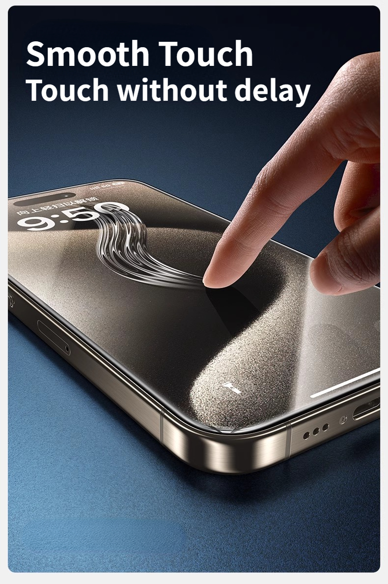 SmartDevil Protector de pantalla de cabina sin polvo para iPhone 16 pro Max 15 14 13 película de vidrio templado transparente sin bordes antihuellas