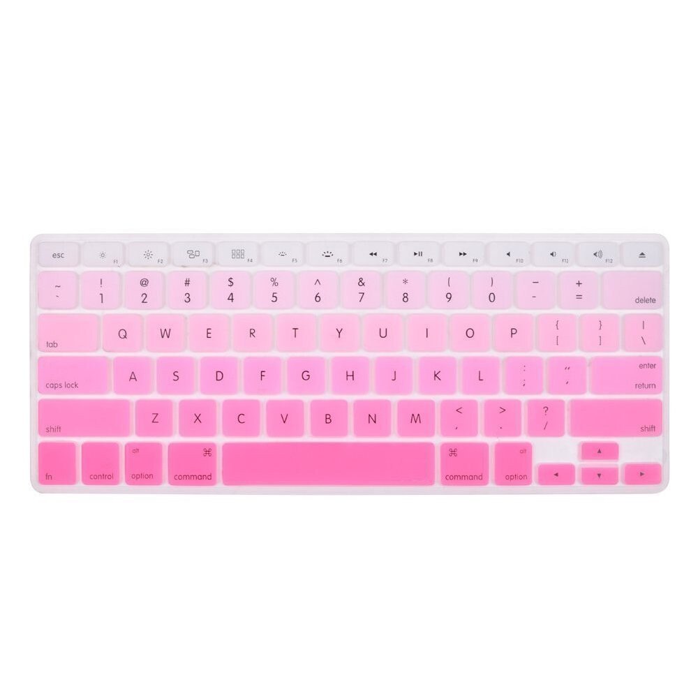 Für Apfel Mac Macbook Profi 13 15 17 Luft 13 Retina 13 UNS Layout Silikon Blume Aufkleber Regenbogen Tastatur Abdeckung tastatur Haut Schutz: Gradient Rosa