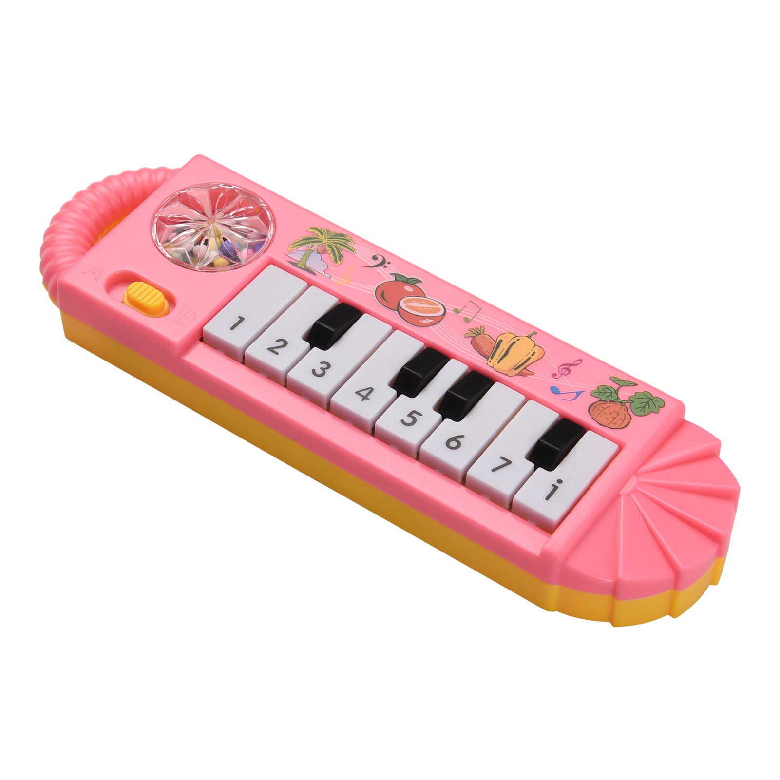 Muslady-Mini Piano Electrónico de 8 teclas para niños, juguete educativo Musical para edades tempranas: RED