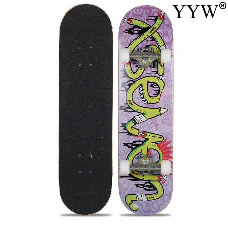 Skateboard Double Rocker Board Figure Skating Street 6 Colors Matte Surface Board Green Red Colors Maple 4 Wheel Teenager Adult