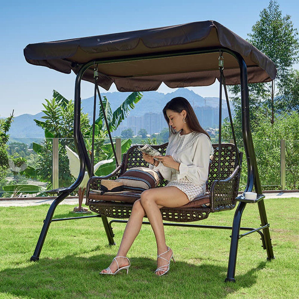 Balançoire étanche couverture extérieure balançoire auvent chaise tente parasol Camping balançoire toit remplacement jardin fournitures tissu soleil ombre