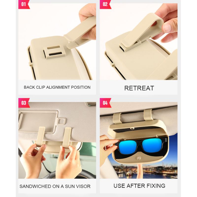 Kreatywne materiały samochodowe etui na okulary uchwyt kierowcy okulary przeciwsłoneczne schowek przeciwsłoneczny uniwersalny zacisk robić okularów samochodowych