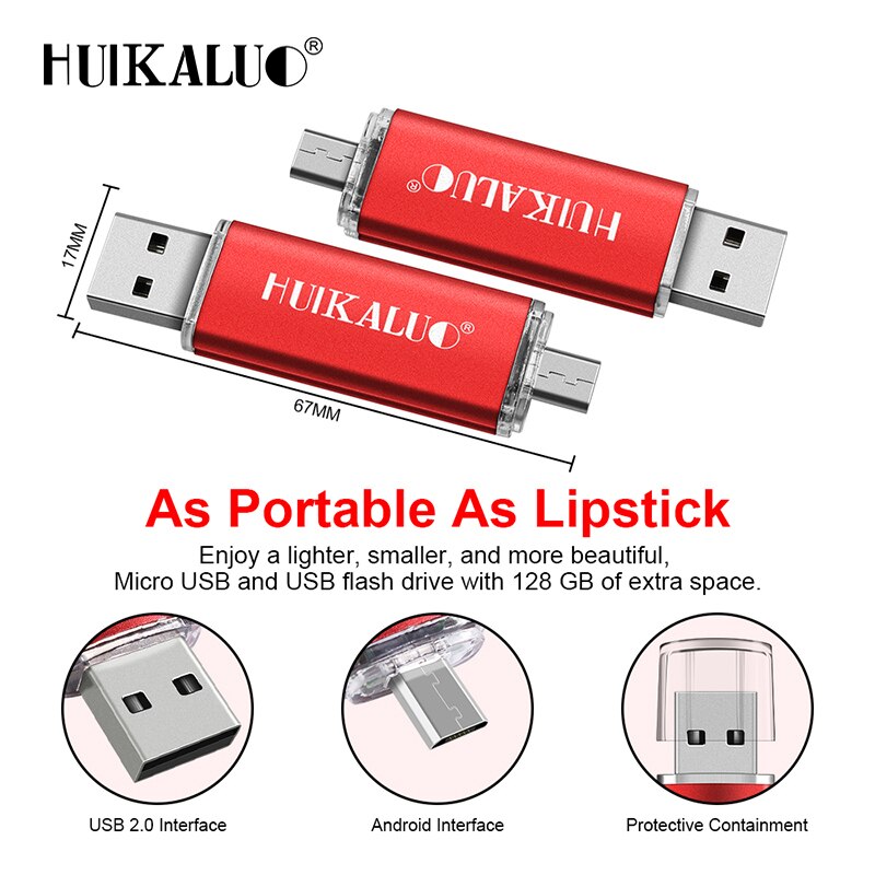 Unidad flash USB de alta velocidad, Memoria OTG de alta velocidad, 64 GB, 32 GB, 16 GB, 8 GB, 4 GB, almacenamiento externo, doble aplicación, Micro USB