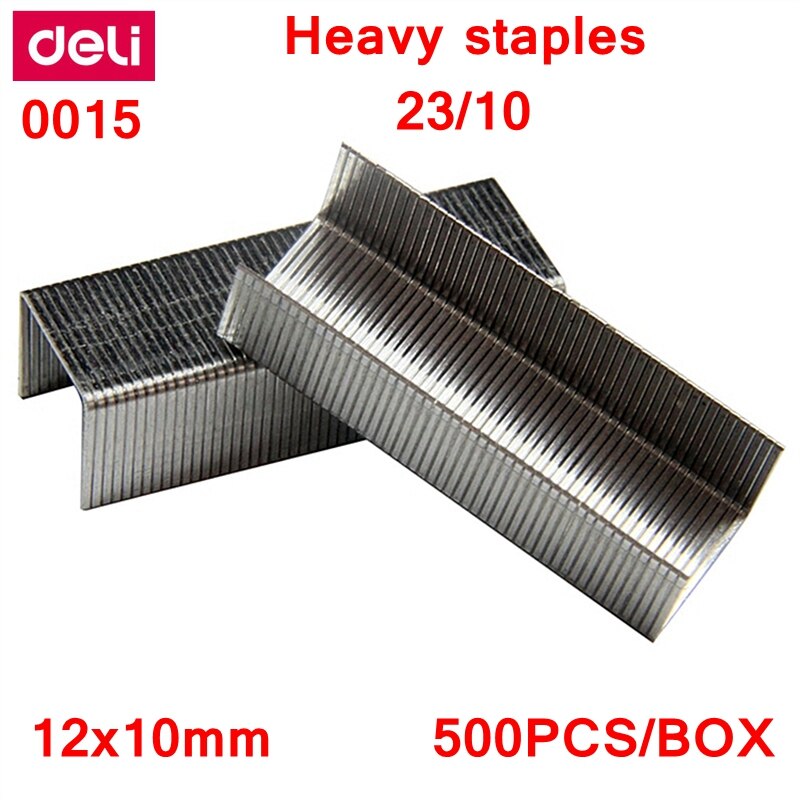 5000 Stks/partij Deli 0015 Zware Nietjes 23/10 Nietjes 12X10Mm Nietjes Breedte 12Mm Hoogte 10Mm Capaciteit 75 Pagina 'S 70G Papers