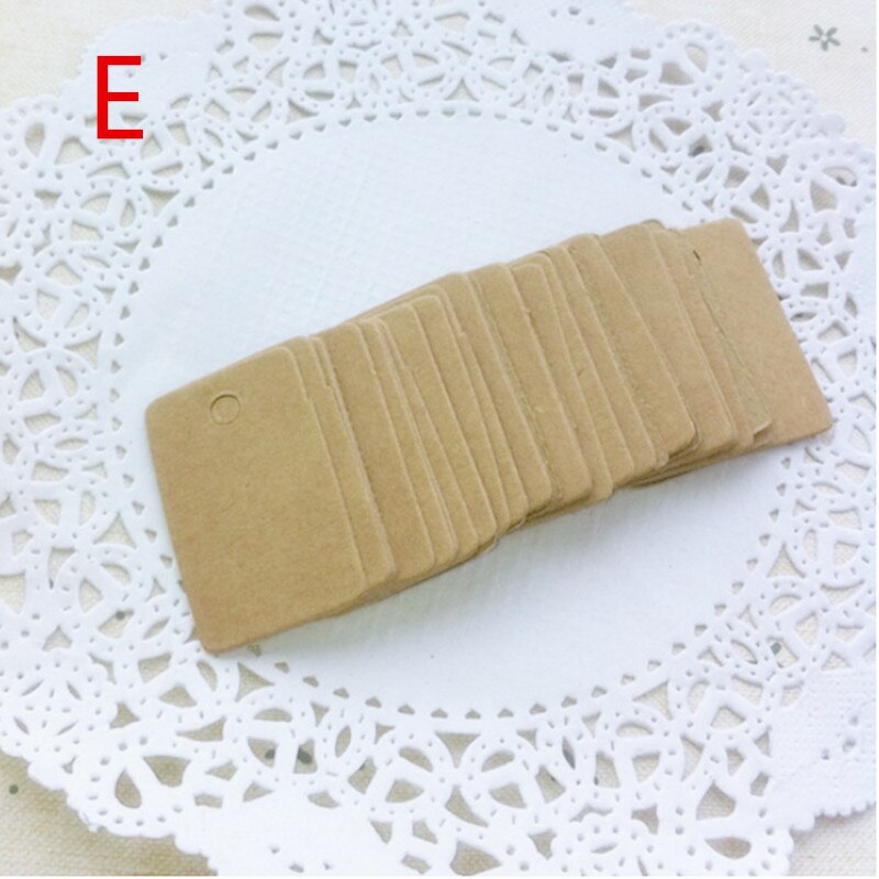 100PCS Handmade with Love Garment Tags Lovely Paper Tags Rope Paper Card Tag Labels Party Favors: E