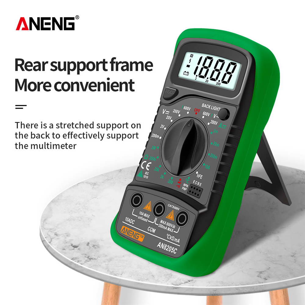 Xiaomi ANENG AN8205C Digital Multimeter AC/DC Ammeter Volt Ohm Tester Meter Multimetro With Thermocouple LCD Backlight Portable