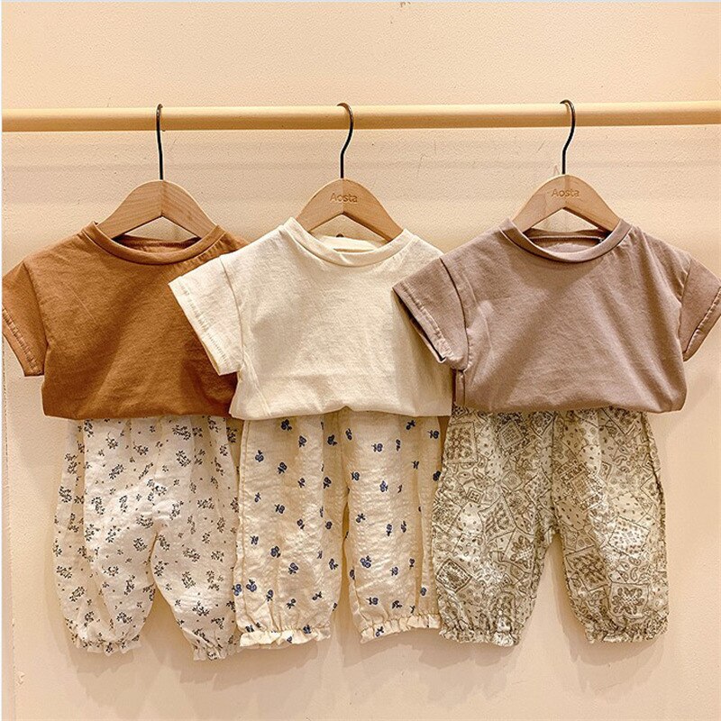 Kinderen T-shirt Katoen Effen Kleur Jongens En Meisjes Baby Korte Mouwen Losse Casual Tops Kinderkleding 1016 03