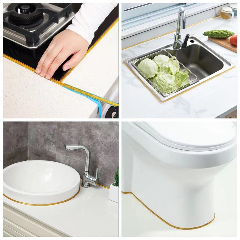 Nastro autoadesivo per spazi tra piastrelle da 6 m, cucina, bagno, resistente al muffa, impermeabile, bellissimo nastro per cucitura, parete, pavimento, linea per spazi vuoti