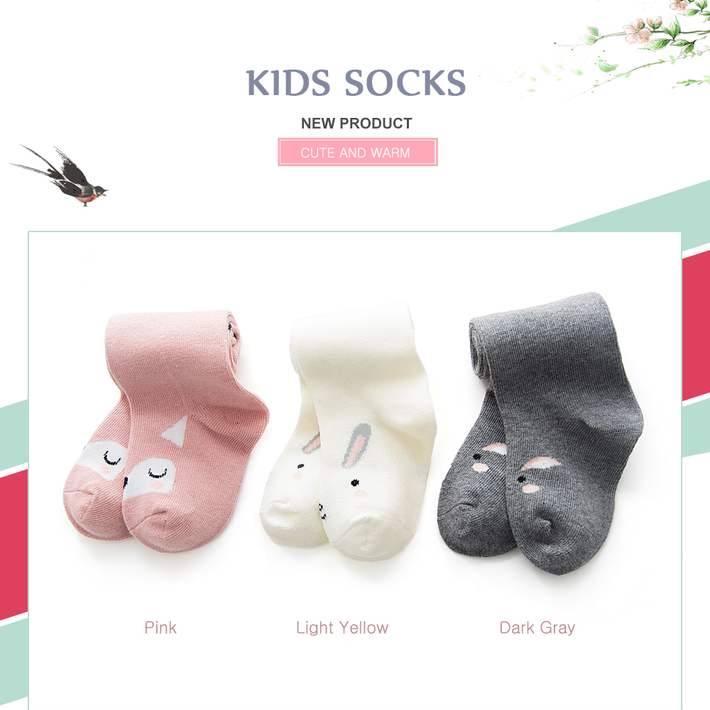 3Pcs/Lot Mesh Non-Slip for Girl Boy Socks Cotton Infant Newborns Baby Kids Socks for Fox&Cat Baby Toddler Clothes 0-4 Years