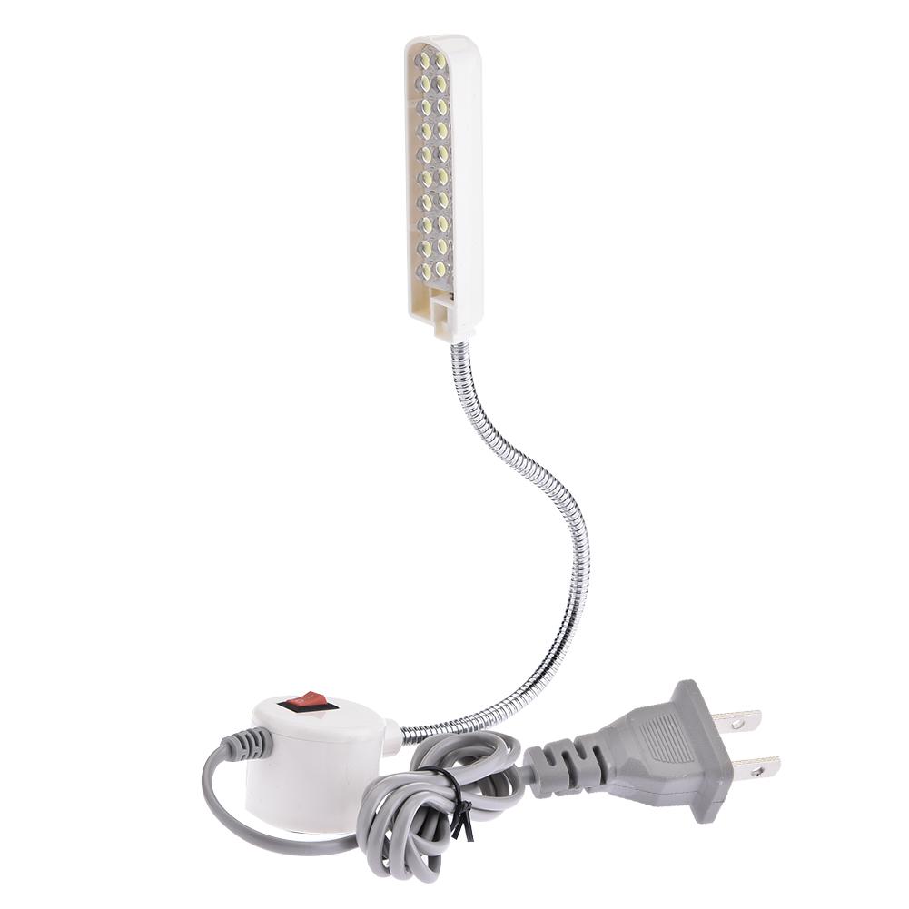 Nyeste 12/20/30 led bærbare symaskine lys led lys magnetisk montering base svanehals lampe til al symaskine belysning: 30 ledede / Eu-stik