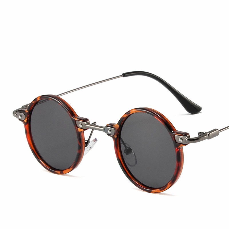 Okrągłe okulary przeciwsłoneczne dla mężczyzn Retro Steampunk okulary przeciwsłoneczne męskie damskie designerskie metalowe oprawki okulary ocienia oczka: WHITE