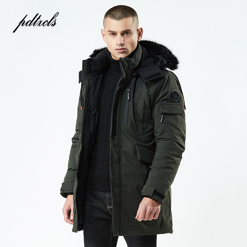 Vinter casual lång stil huva epaulett bomull vadderade jackor herr tjock hatt vindtät herr parkas fickor kappor
